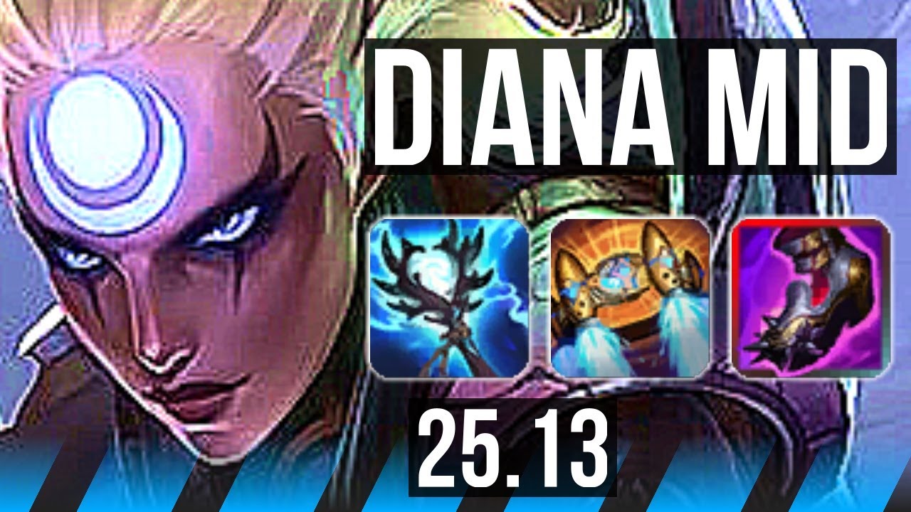 DIANA vs KATARINA (MID) | Legendary, 18/3/2, 41k DMG | KR Master | 25.13