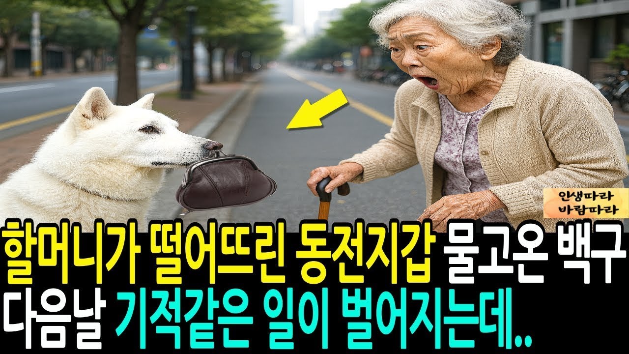 할머니가 떨어뜨린 동전지갑 물고 온 백구 다음날 기적같은 일이 벌어지는데