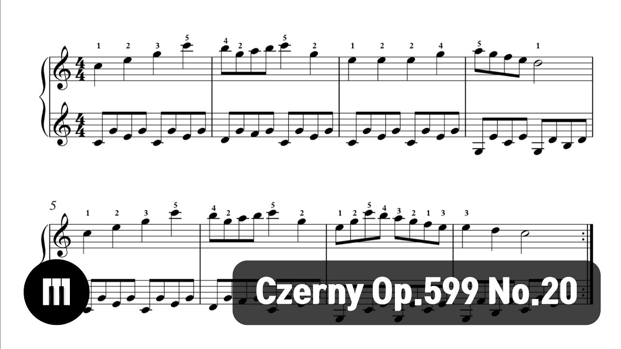 Czerny Op.599 No.20: fast & slow tempo and the practice tips