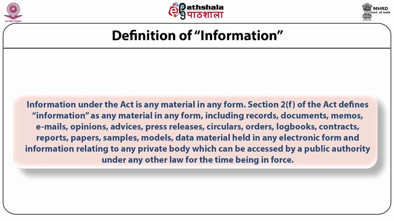 Right to Information in India