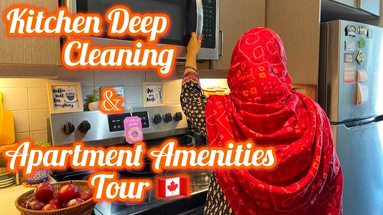Rental friendly 💫🌿kitchen deep cleaning beforeRamadan 🌙|my workout routine 🧕💪|gym  tour 