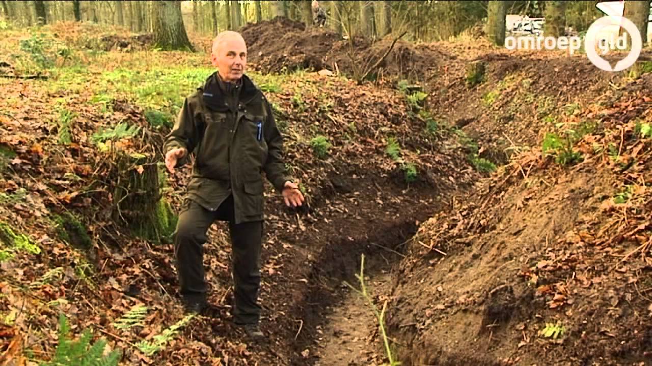 Duitse loopgraaf WOI zichtbaar in Beek