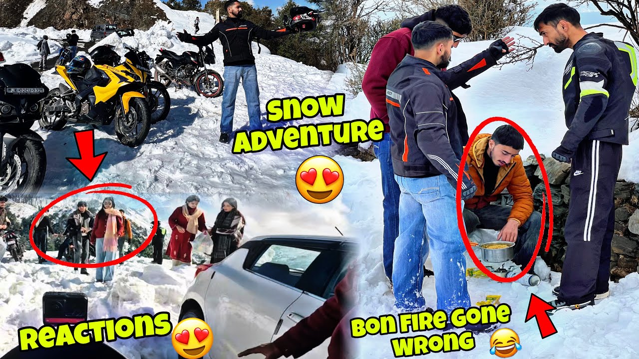 Snow Trip Pr Extreme Fight Hogyi😂 | Live Snowfall In Hometown 😍