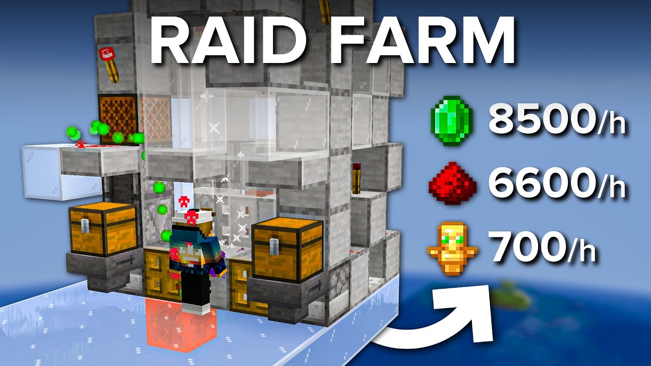 Minecraft Ultimate Stacking Raid Farm for 1.21.2+