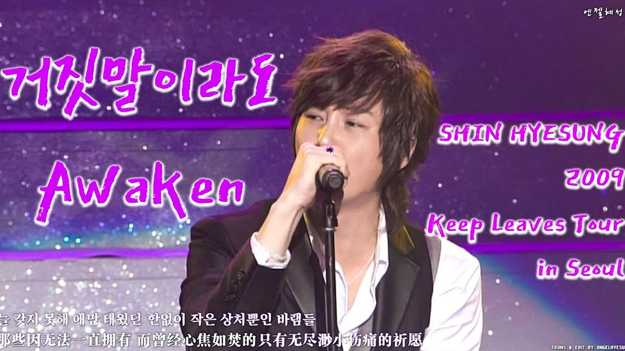 거짓말이라도+Intro+Awaken 中韩字幕2009申彗星 신혜성 SHIN HYE SUNG KEEP LEAVES TOUR IN SEOUL