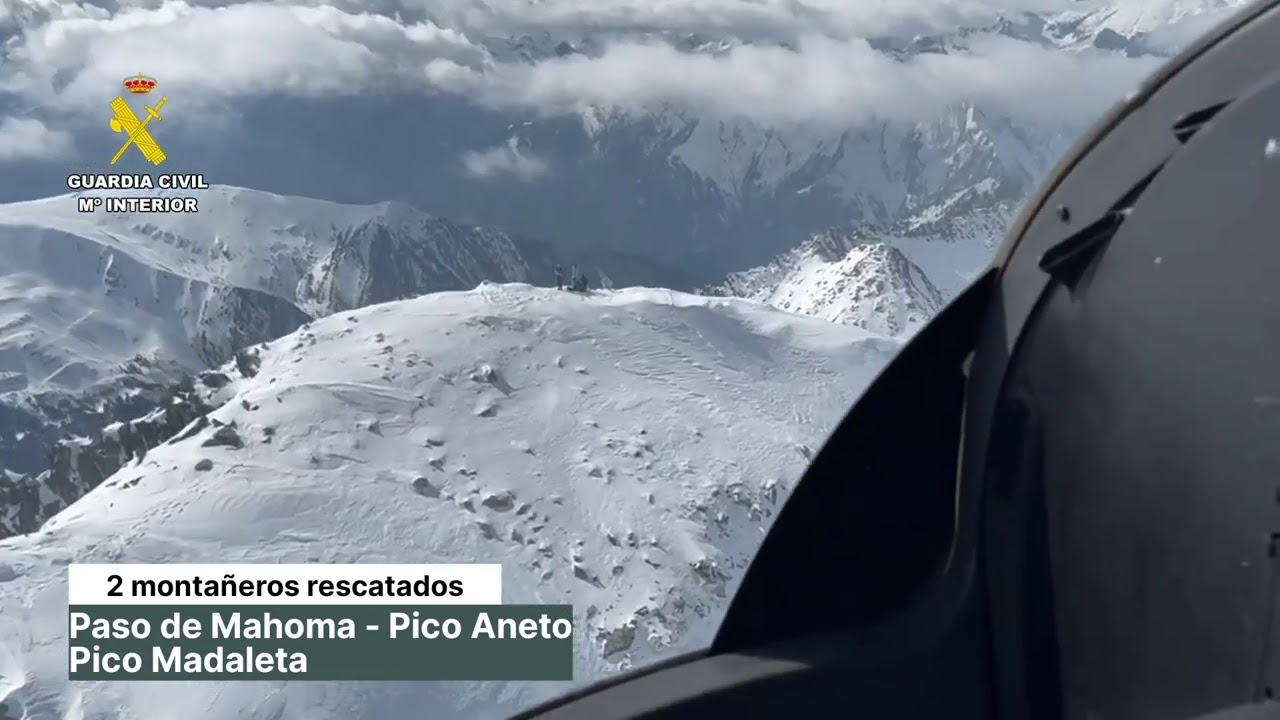 Impresionante rescate de la #guardiacivil en el Aneto y en Madaleta