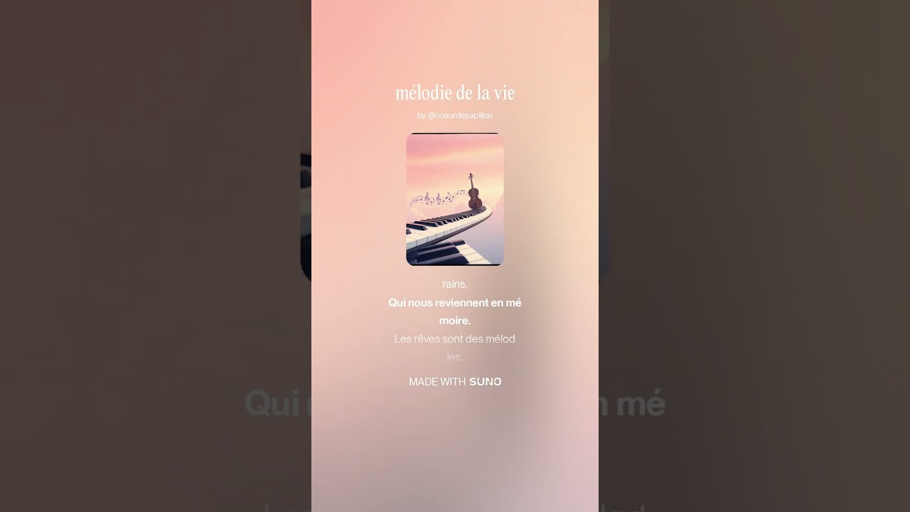 mélodie de la vie (un mélange de joies et de douleurs…