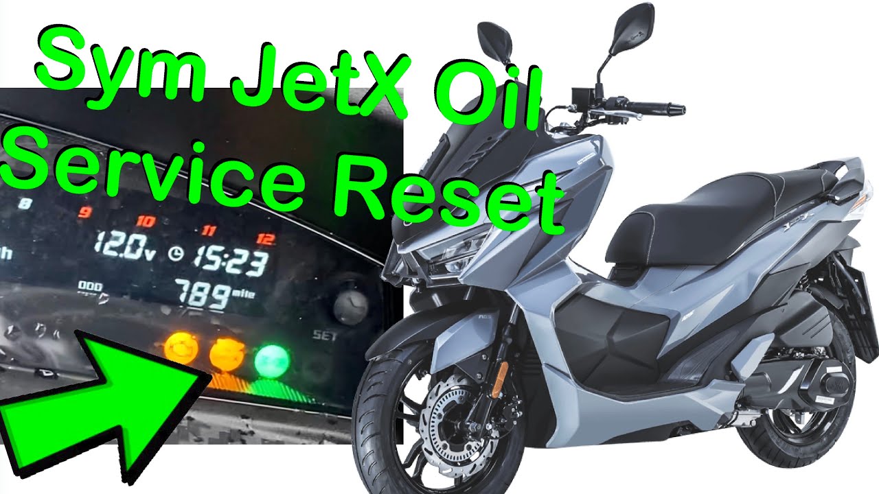 Сброс индикатора проверки масла Sym Jet X / Сброс индикатора сервисного обслуживания Sym