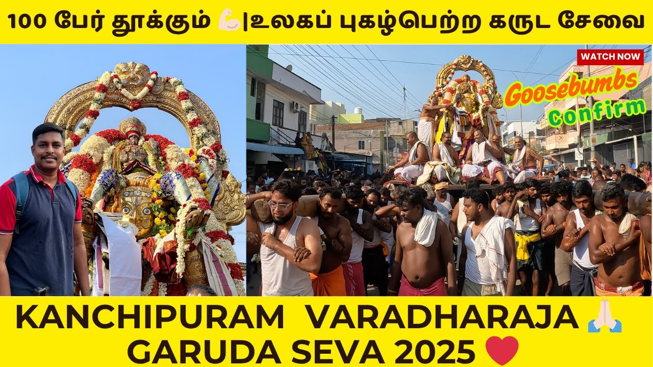 Goosebumps Moments ❤️💪🏻 | Kanchipuram Garuda Seva 2025  |உடம்பு சிலிர்க்க கருட சேவை தரிசனம்!