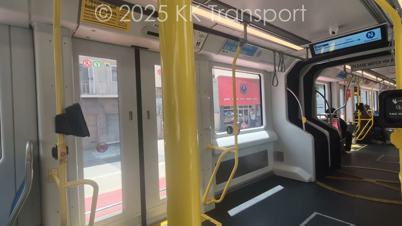 Muni Metro: N Judah Siemens S200 LRV4 (2030) Irving & 6th Avenue-19th Avenue → La Playa