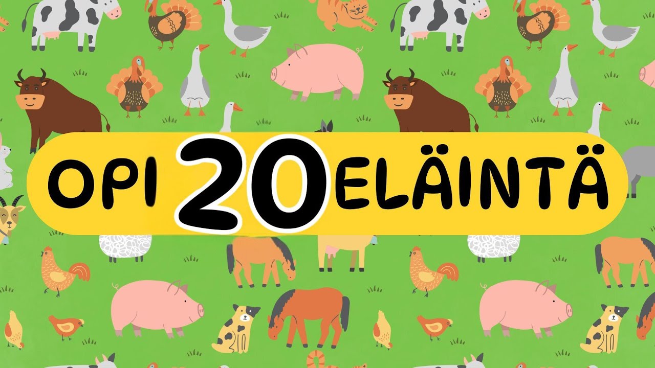 Opitaan 20 el&auml;int&auml;! | El&auml;invideo lapsille - kotiel&auml;imet, lemmikit 🐶️🐱️