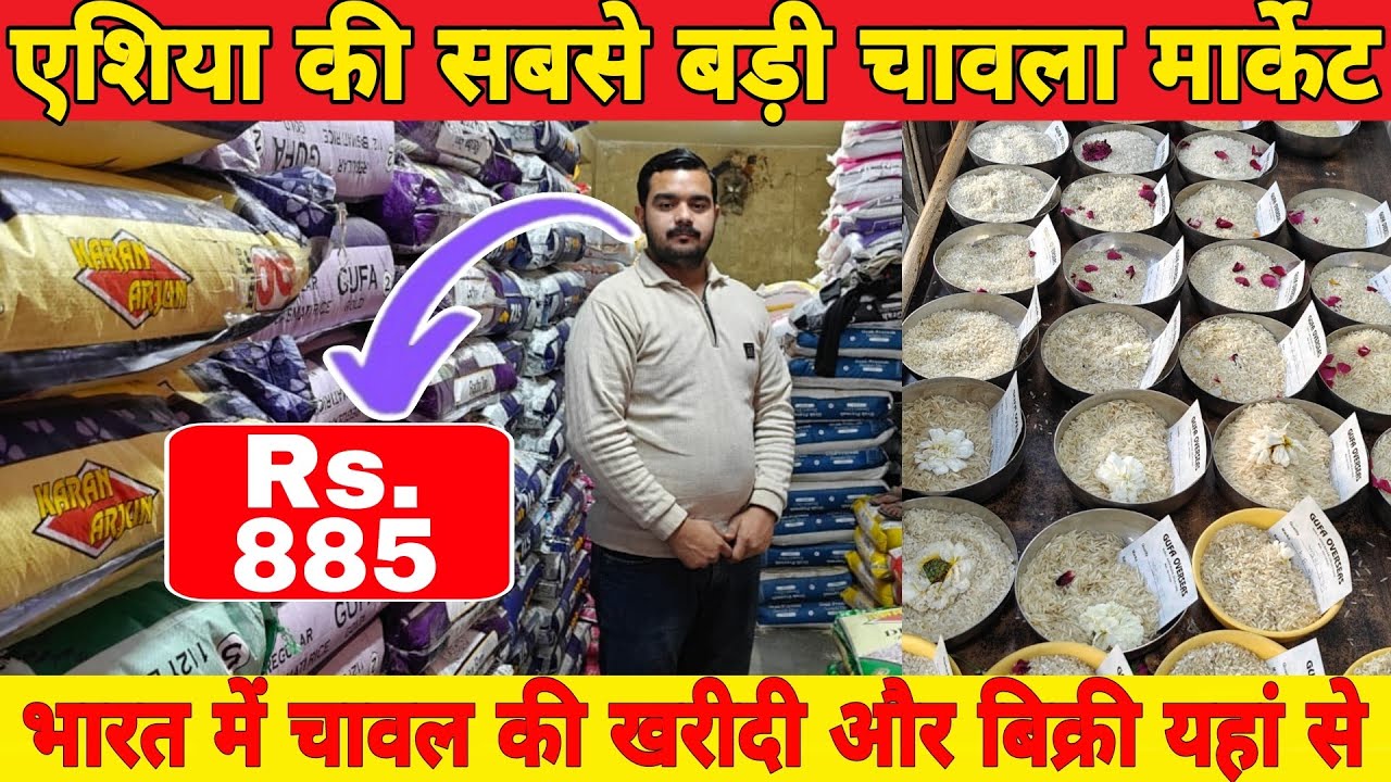 एशिया की सबसे बड़ी चावल मार्केट | Rice Wholesale Market in Delhi | Rice Business Full Detail #rice