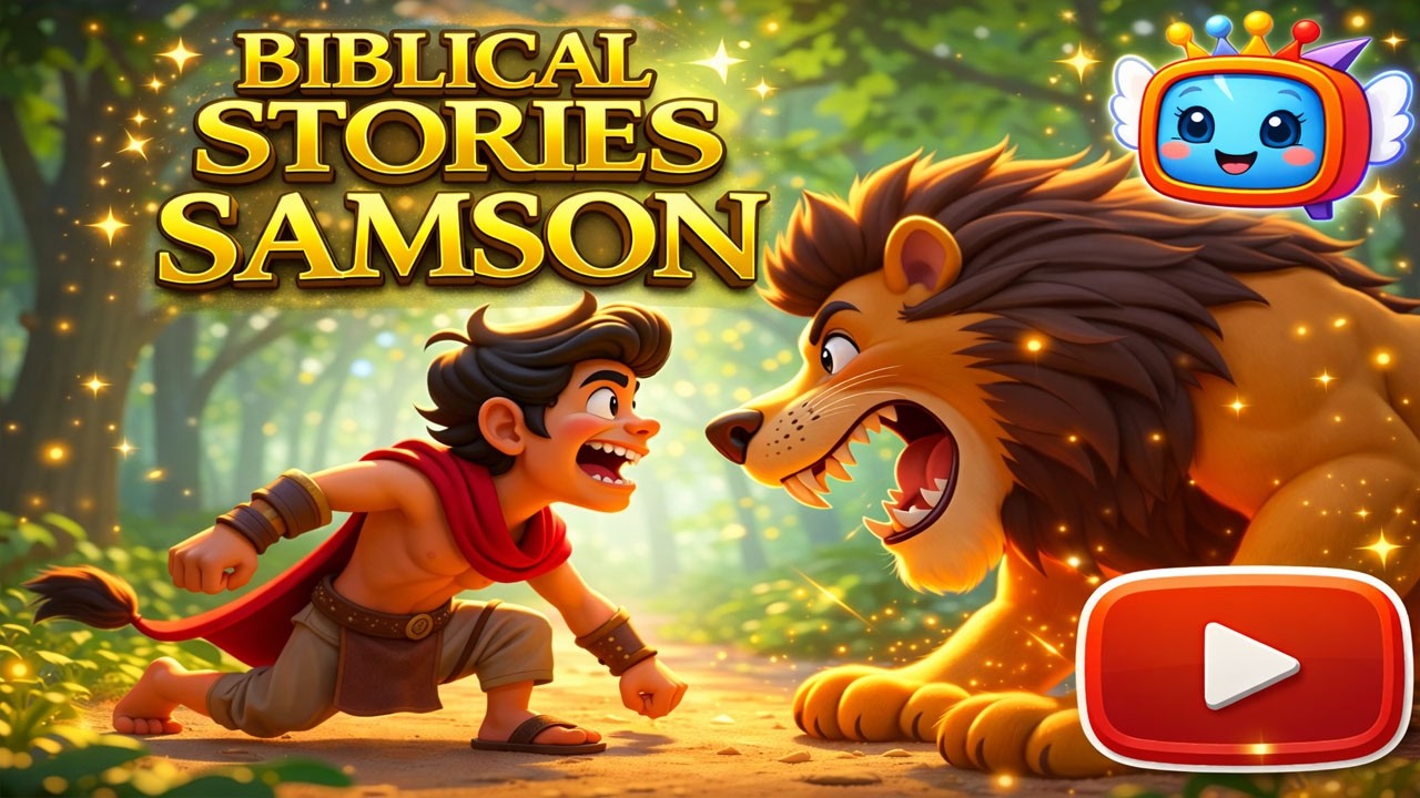 Samson: The Strongest Man in the Bible 💪🦁 | Bible Story for Kids. children’s Bible stories