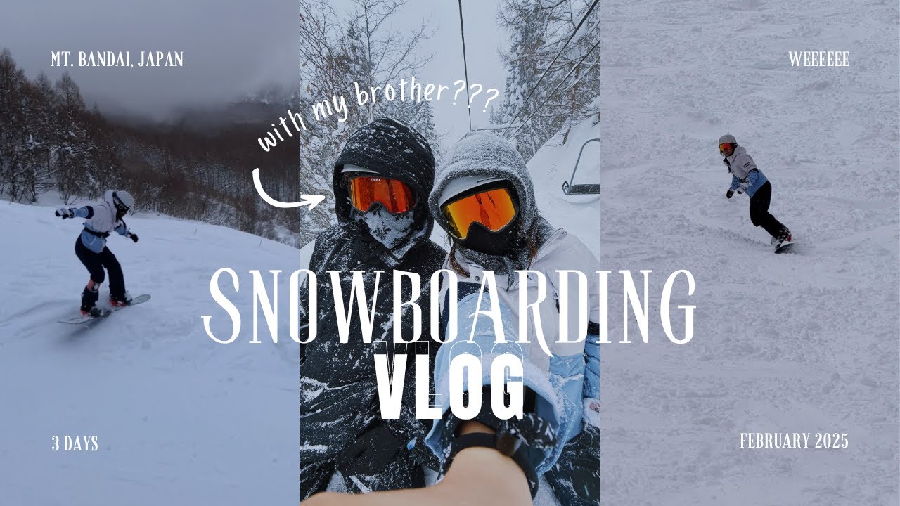 3 Days SNOWBOARDING in JAPAN ₊˚｡⋆❆⋆ | with my brother... | vlog