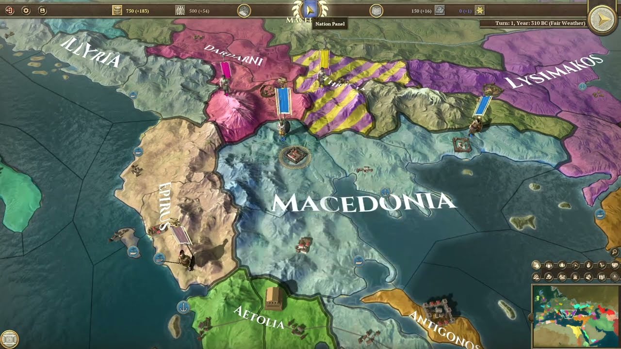 Macedonia #1 Occupy Epirus : Field of Glory Empires and Battle with FoG2