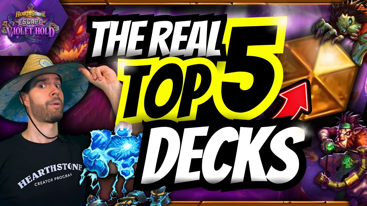 🏆 UPDATED TOP 5 BEST DECKS AFTER VIOLET HOLD! Hearthstone Meta Report 🔥