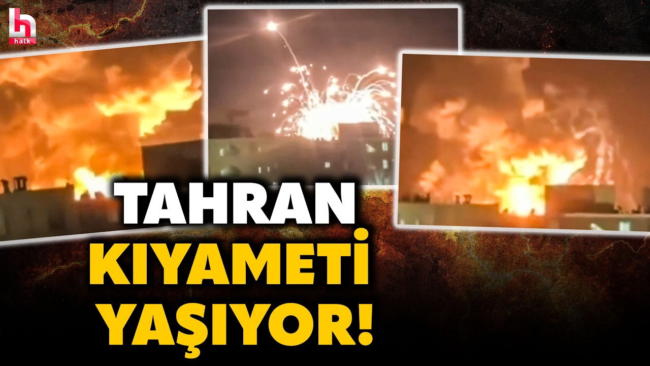 SON DAKİKA! TAHRAN ALEVLER İ&Ccedil;ERİSİNDE! Patlama sesleri peş peşe geliyor! İşte o vurulma anları...