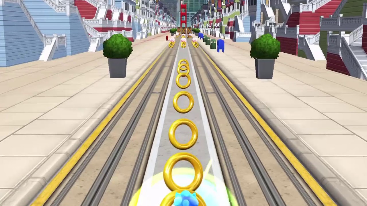 Sonic Dash (iOS) - Teen Sonic Gameplay (Golden Bay Zone)