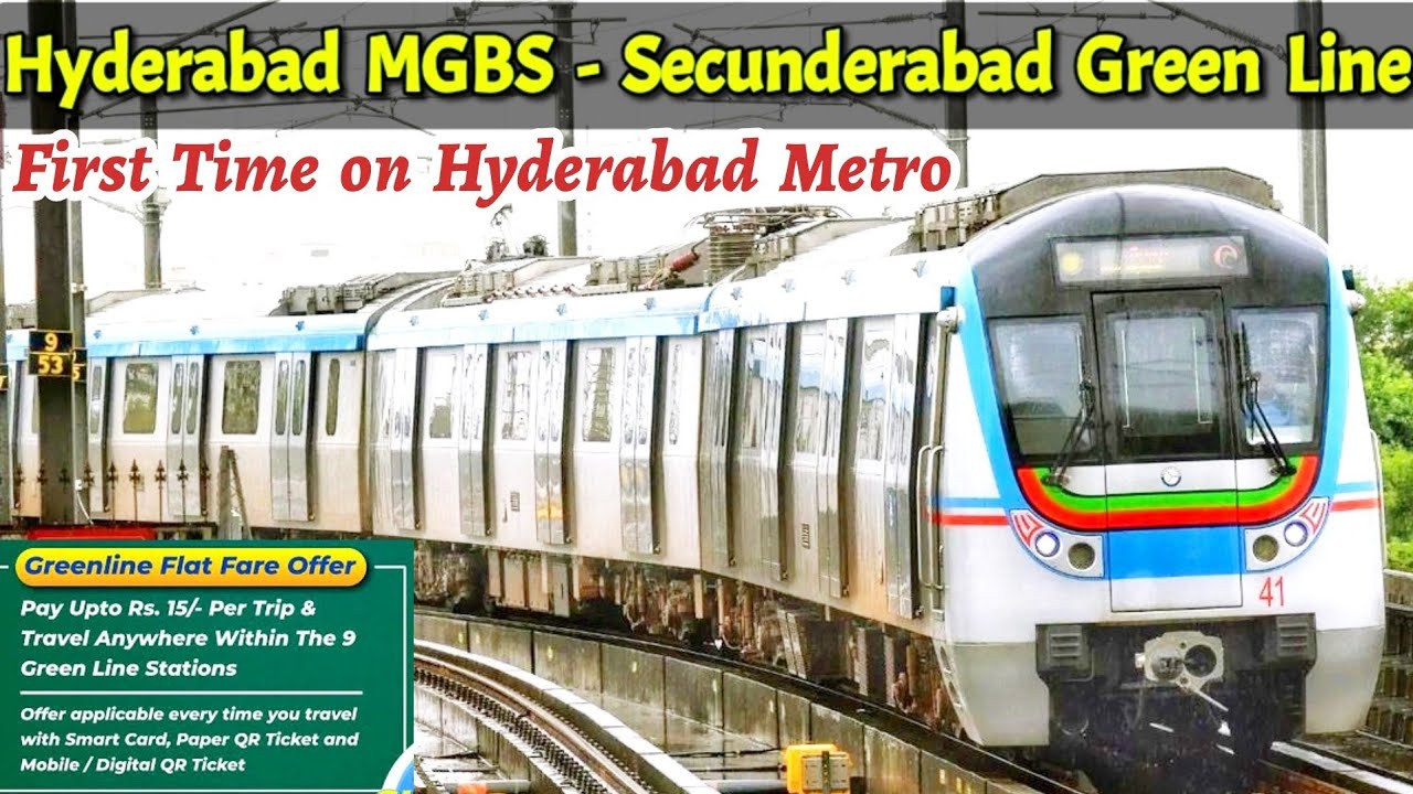 First time Travelling on Hyderabad metro till Secunderabad | Green Line green🟢 #metro #hyderabad