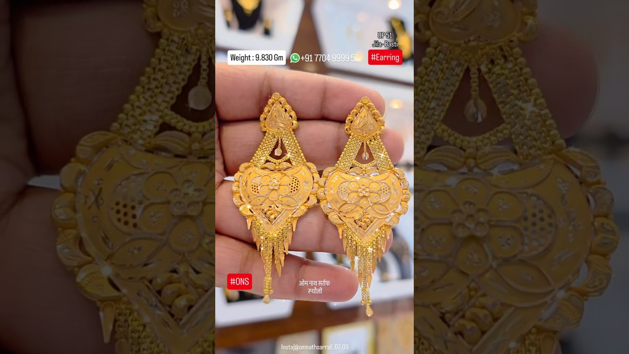Fancy Earring Jhala Design in #18caratgold #ons #omnathsarraf #jewellery #earrings #jhala #million
