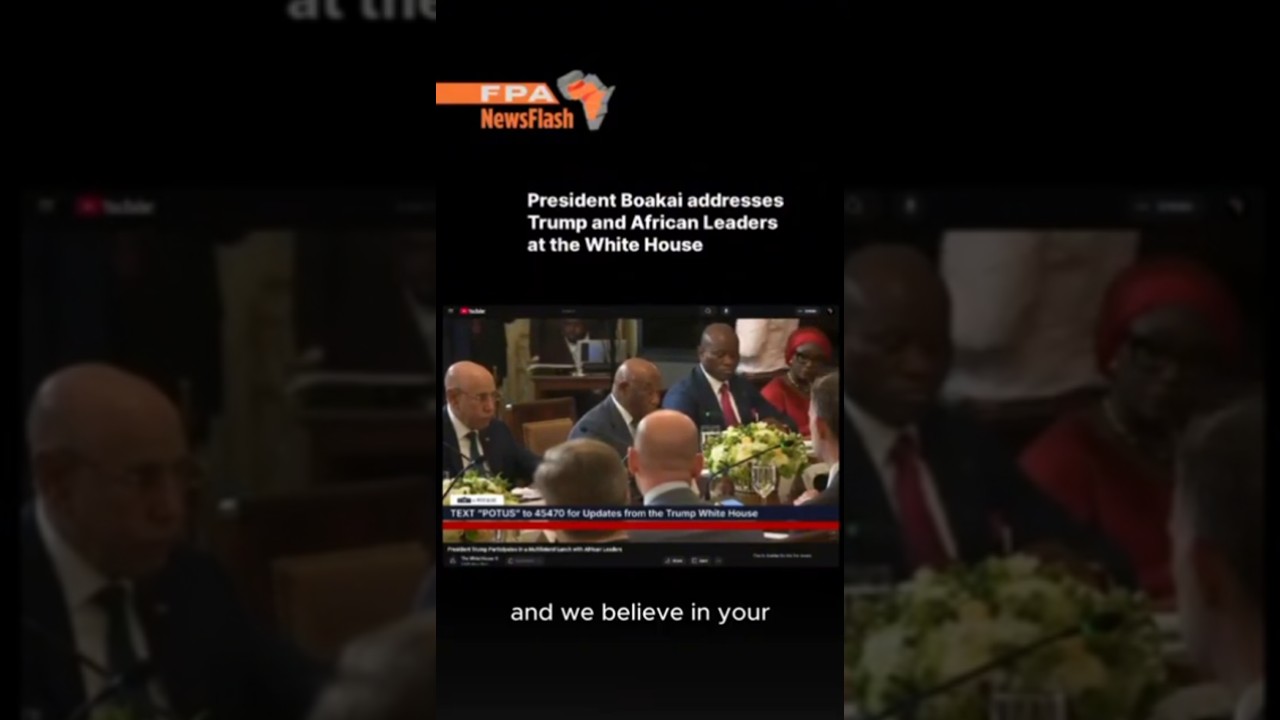 President Boakai addressed President Trump at the White House along with other African leaders