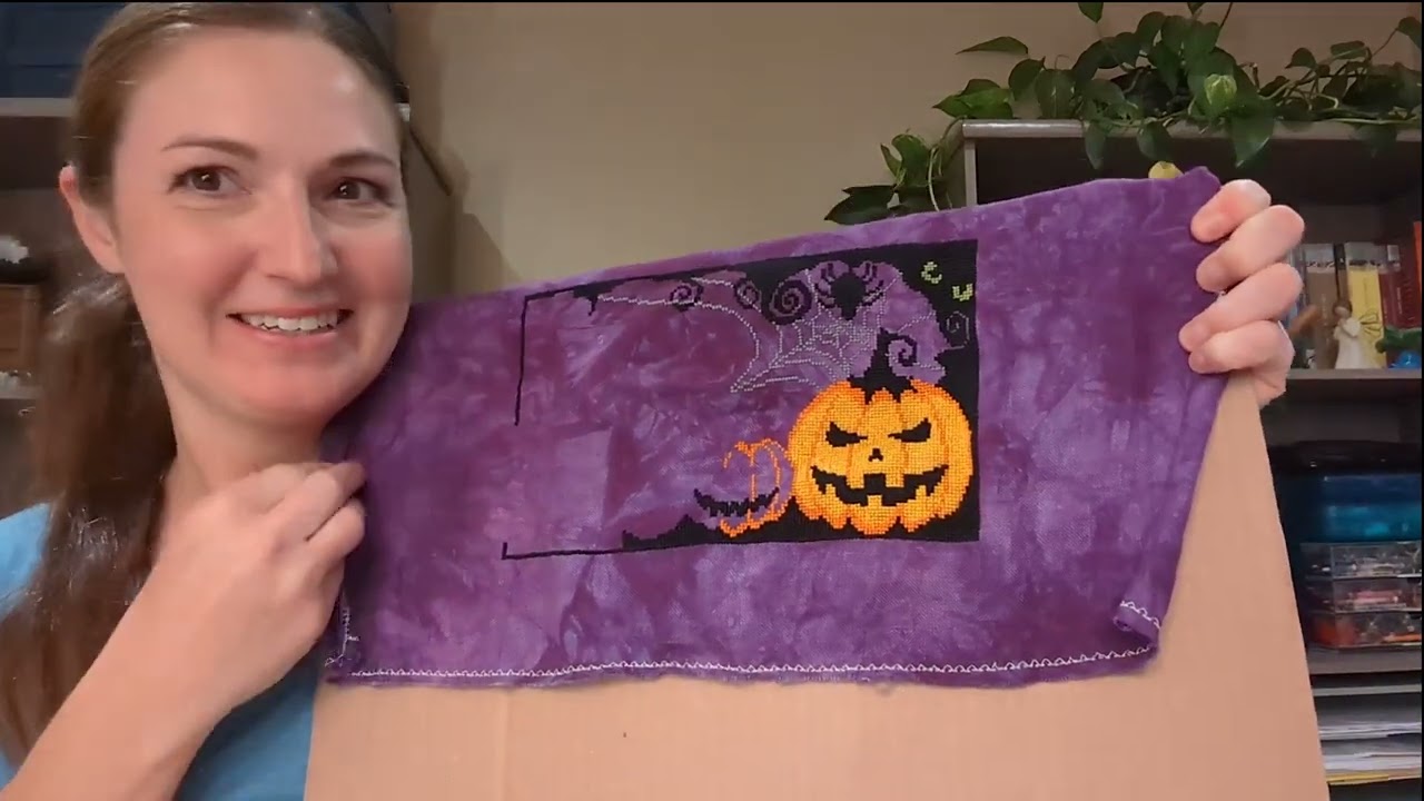 Flosstube 50: August Stitching, a finish, WIPs, Estate sale haul, Italy trip