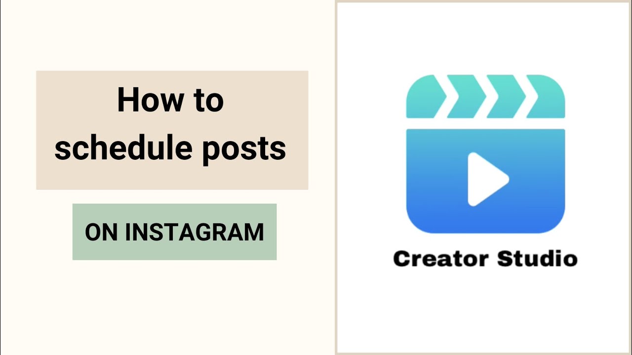 How to schedule posts on Instagram: Creator Studio (official tool of Meta )