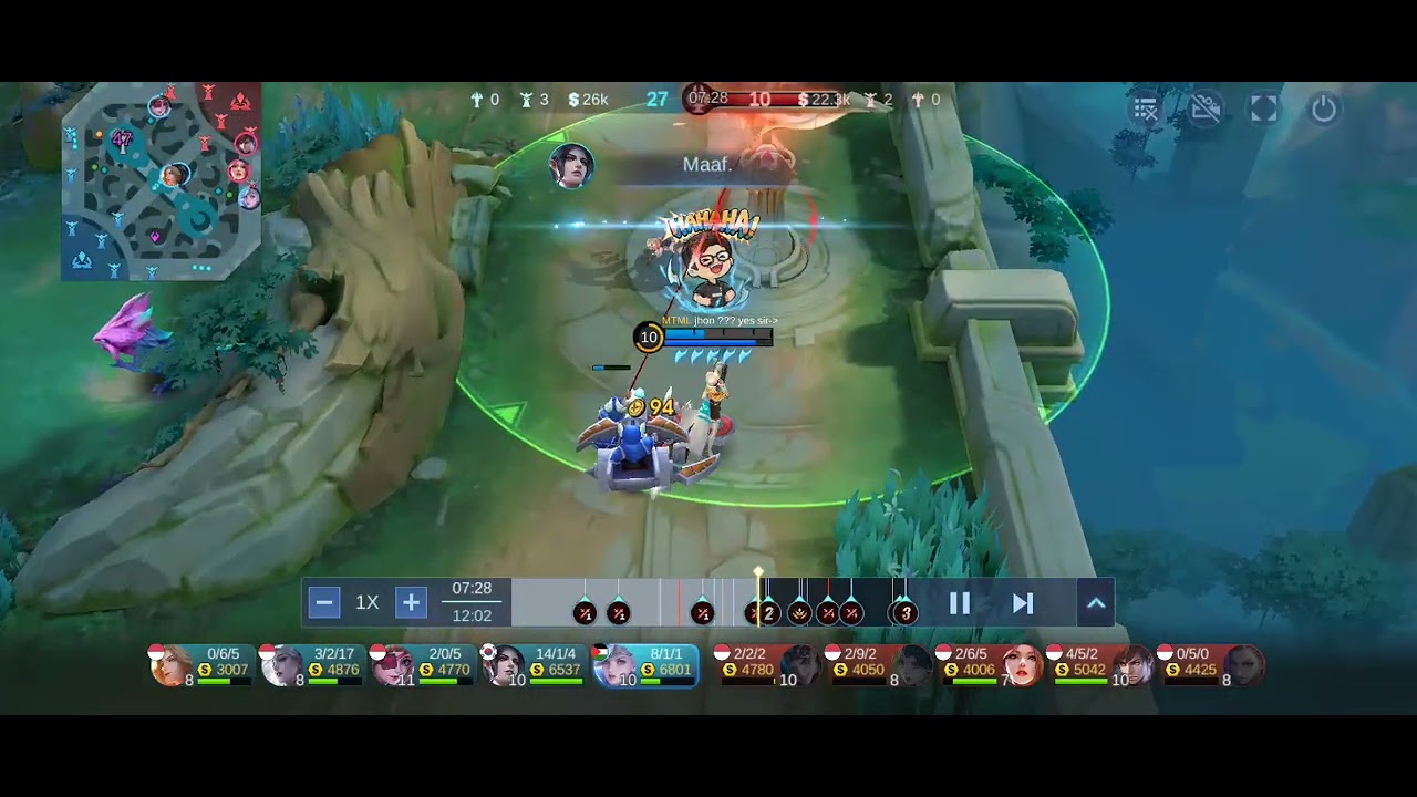 Miya early game menang Lane ,tidak perlu nunggu late game‼️