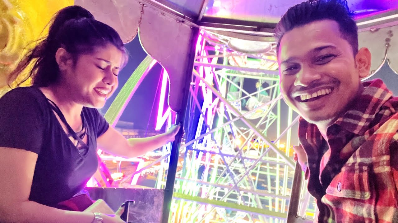 মেলায় গিয়ে Chandrani-কে জোর করে নাগরদোলায়🎡 ওঠালাম & Her reaction🤣🤣 #chanrav #bengalicouplevlog