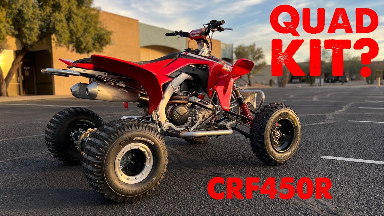 Переделка мотоцикла для мотокросса CRF450R в квадроцикл завершена!