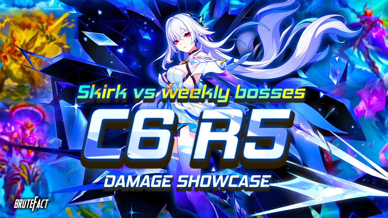 C6R5 Skirk VS ALL Weekly Bosses | Skirk Damage Showcase with Premium Team | Genshin Impact 5.7