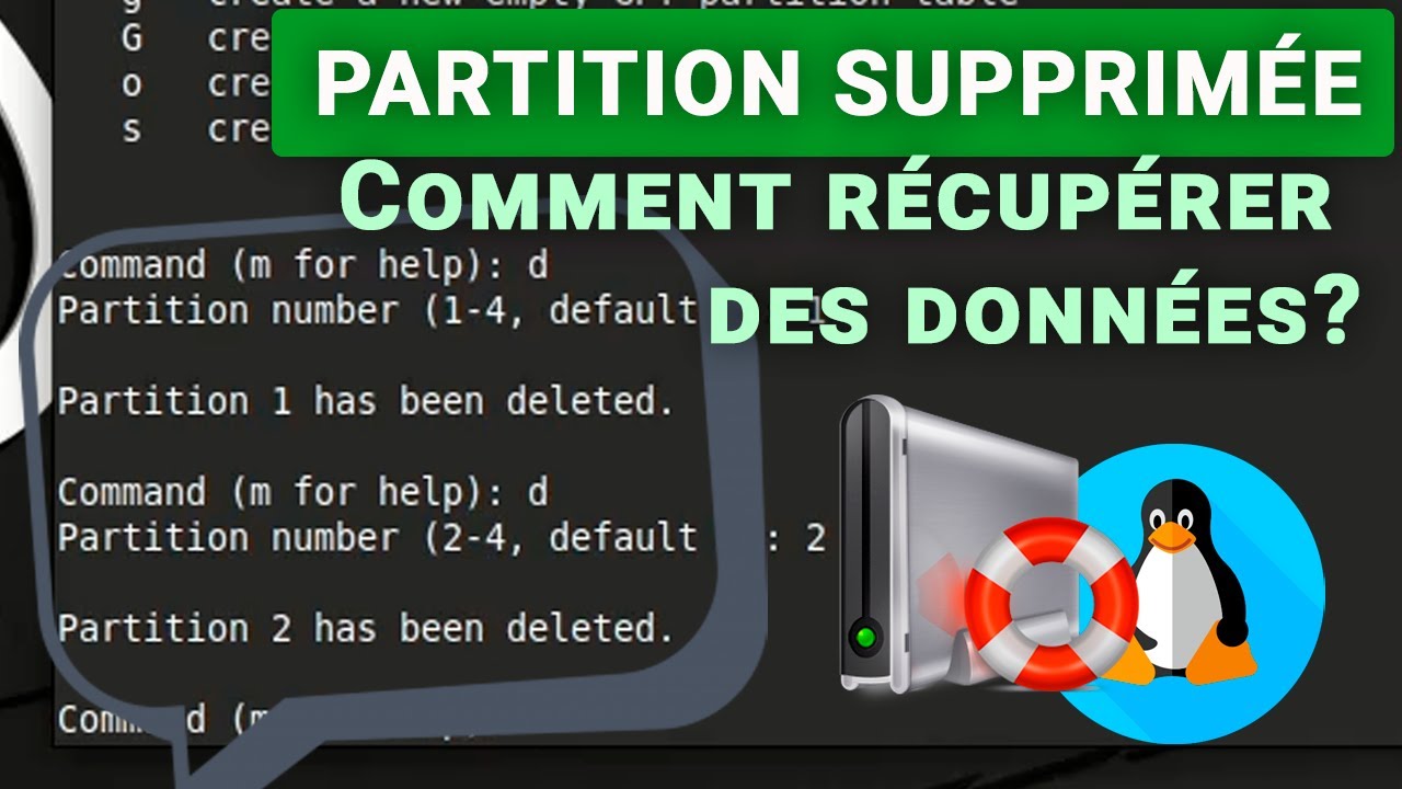 Comment faire la récupération de données sous Linux après une suppression de partition