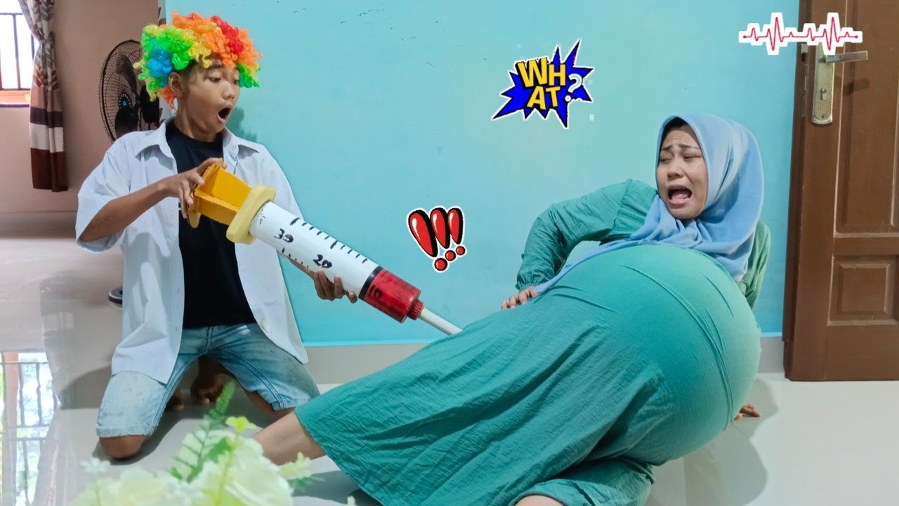 drama💘😭mama melahirkan ditolong dokter kribo lucu