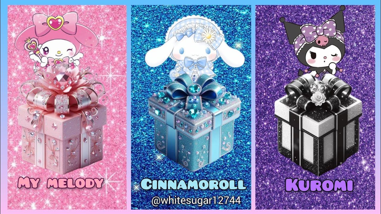 Kawaii Surprise! 🎁 Sanrio Gift Box Challenge: Cinnamoroll🌀 vs My Melody💕 vs Kuromi😈!!