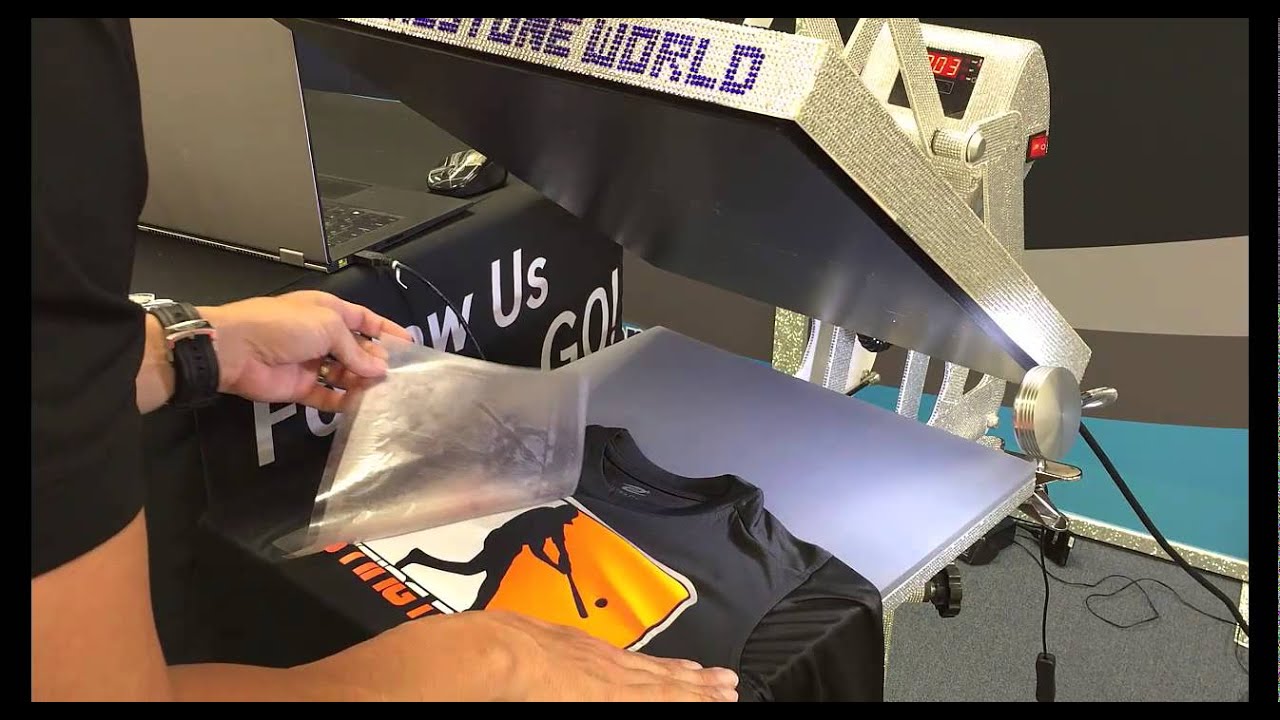 Pressing Reflect All HTV for a Baseball Shirt Design