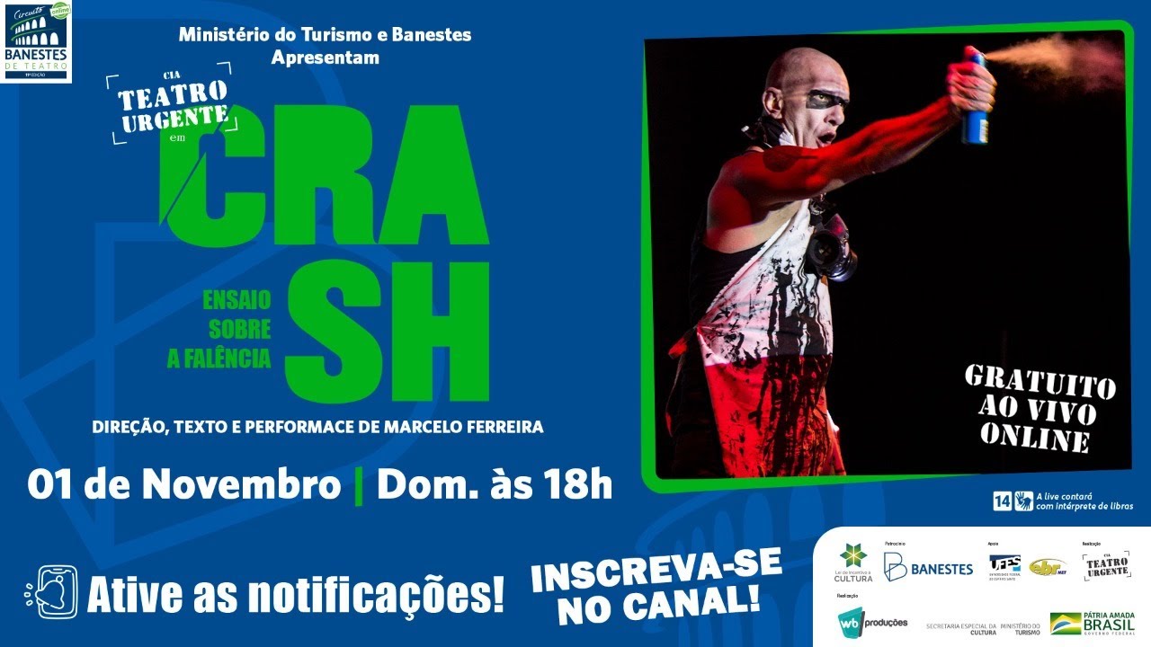 CRASH, ENSAIO SOBRE A FAL&Ecirc;NCIA | TEATRO PERFORMATIVO