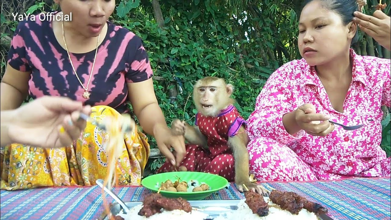 Eating Beef In YaYa Family With Four