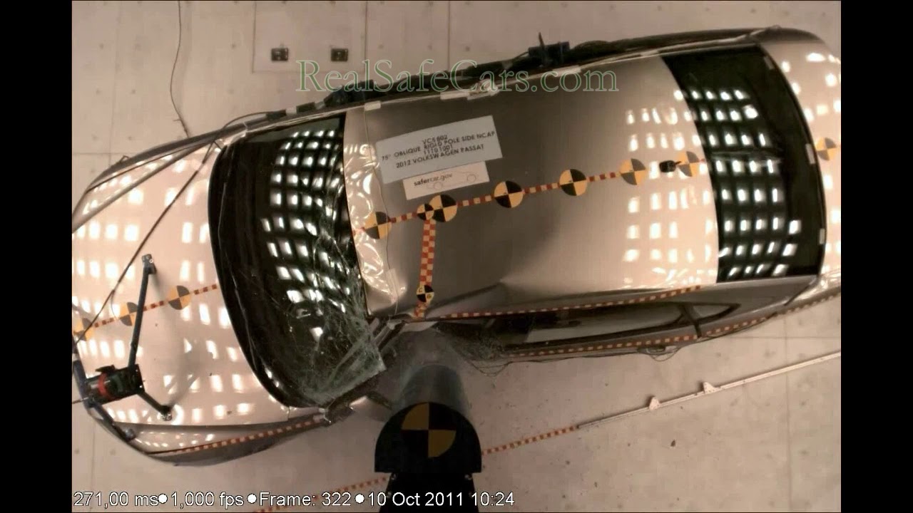 Volkswagen Passat (2012) Crash Tests (Side-Pole, Front, Side)