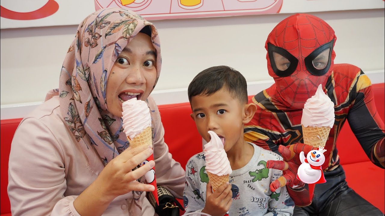 BELI ES KRIM MIXUE BARENG SPIDERMAN 🕷️ | Ali vlog