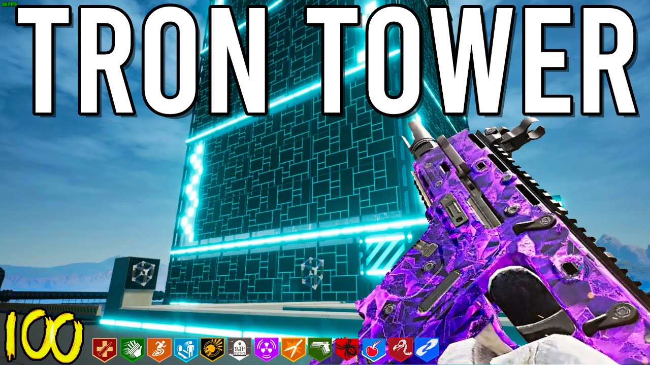 The Tron Tower Custom Zombie Map Made By ICEGRENADE [BO3 Zombies]