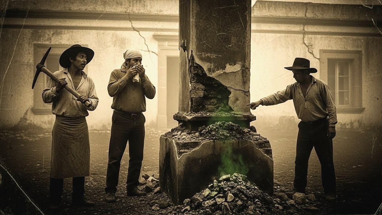 Cuando los albañiles derribaron la chimenea de una mansion en Puebla, la ceniza olía a carne podrida