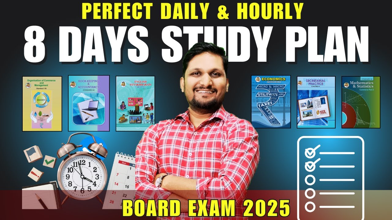 Perfect 8-Day Study Routine (Daily & Hourly) |Time Management 12th Commerce | #12thcommerce