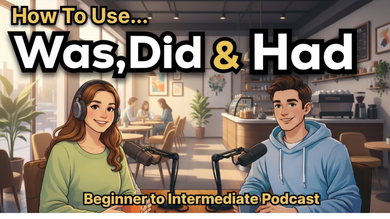 How to Use Was, Did & Had in English | Real-Life Examples | Easy English Podcast for Beginners