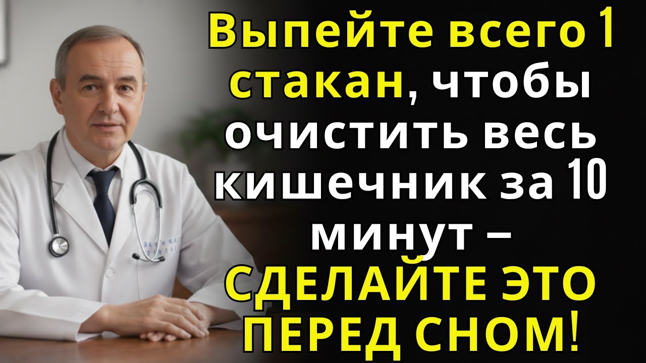 Выпейте всего 1 стакан, чтобы очистить весь кишечник за 10 минут - здоровье 60+