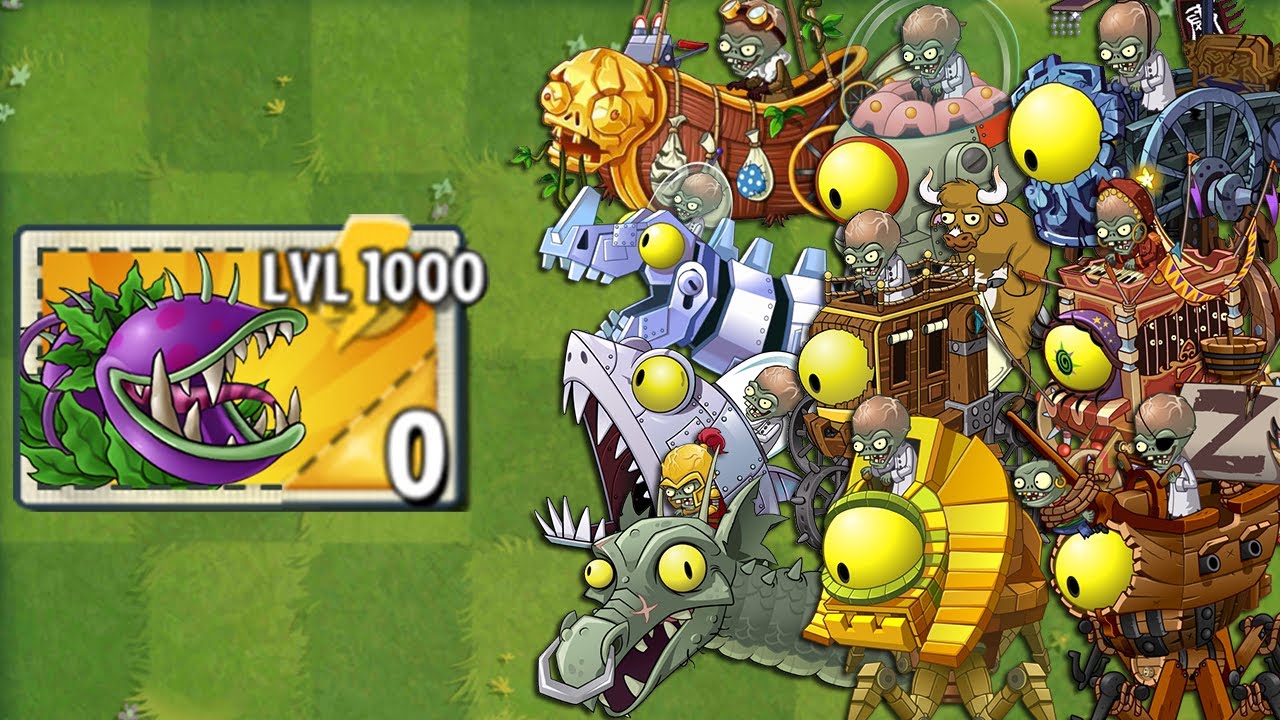Plants Vs Zombies 2 Final Boss - Every Random Plant LEVEL 1000 Attack Pvz2 All Bosses Fight!