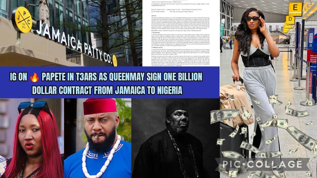 IG ON 🔥 PAPETE IN T3ARS AS QUEENMAY SIGN ONE BILLION DOLLAR CONTRACT FROM JAMAICA TO NIGERIA