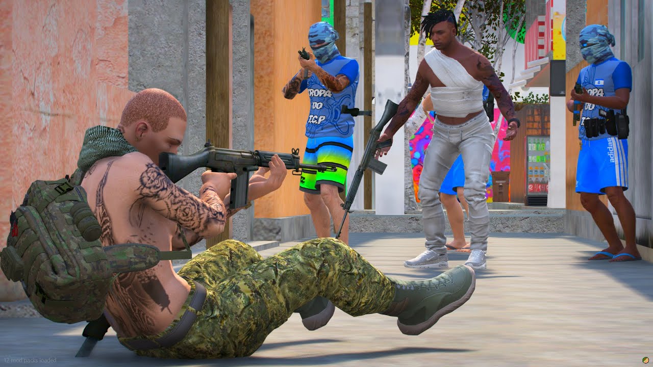 GTA V - VIDA DO CRIME - CAI NA EMBOSCADA 👌 FOI AÇO PARA TODO LADO #09