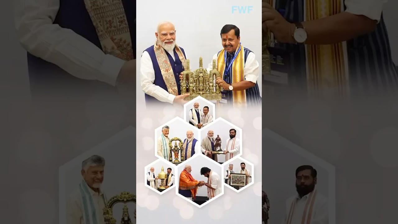 PM Modi was felicitated by NDA leaders at their conclave in New Delhi #shorts | Narendra Modi