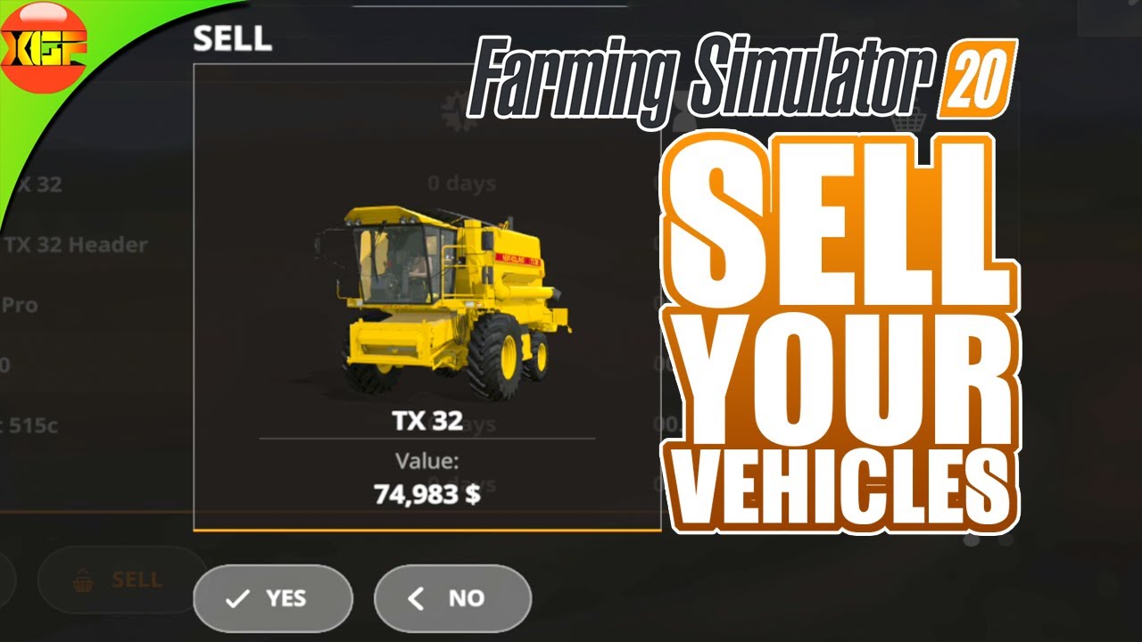 How to sell vehicles and tools in Farming Simulator 20 fs 20 fs20