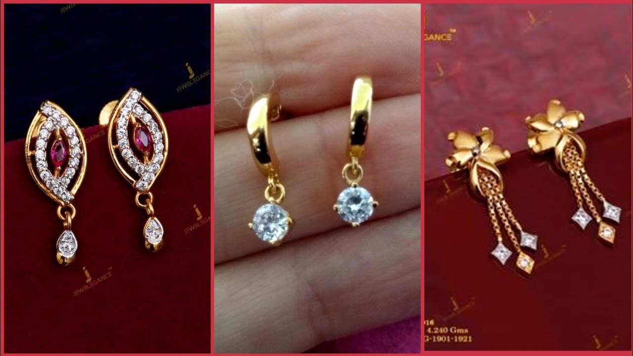 Top Beautiful Minimalist Gold Earrings And Gold Stud Designs